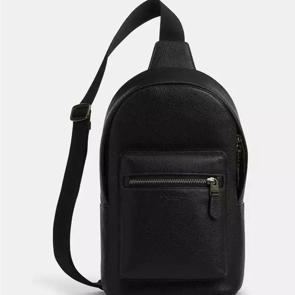 Coach Black Leather Sling Bag